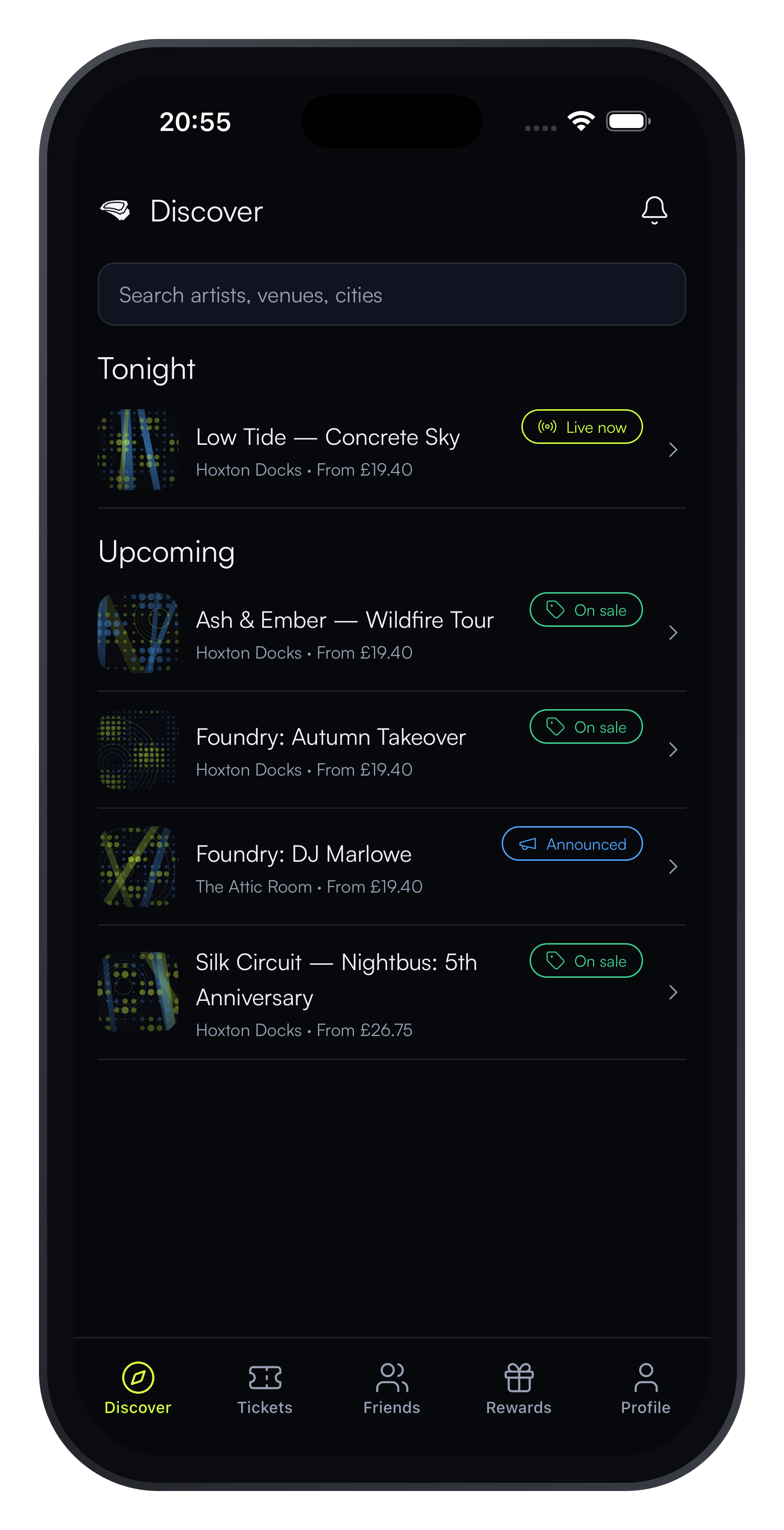 Fan app discover